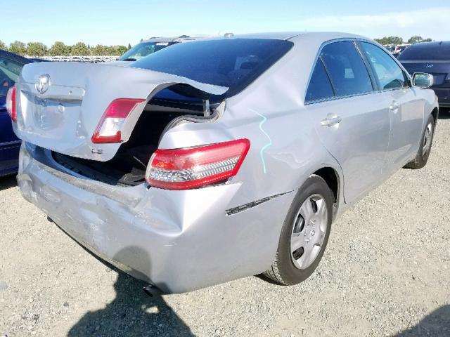 4T1BF3EKXAU053992 - 2010 TOYOTA CAMRY BASE SILVER photo 4