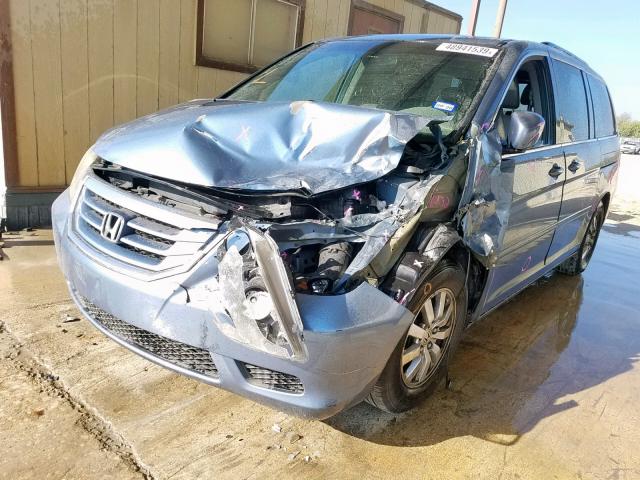 5FNRL38618B092256 - 2008 HONDA ODYSSEY EX BLUE photo 2