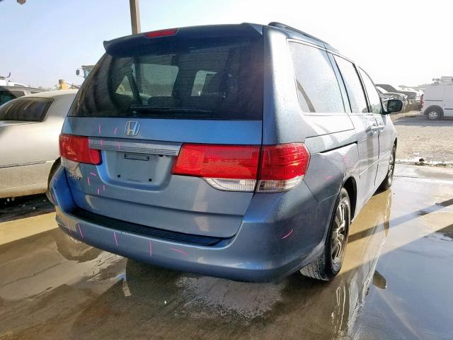 5FNRL38618B092256 - 2008 HONDA ODYSSEY EX BLUE photo 4