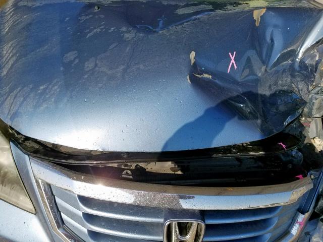 5FNRL38618B092256 - 2008 HONDA ODYSSEY EX BLUE photo 7