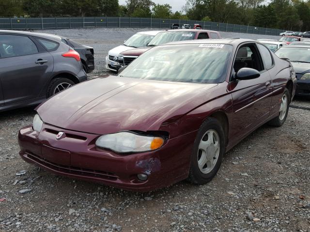 2G1WX15K629209606 - 2002 CHEVROLET MONTE CARL MAROON photo 2