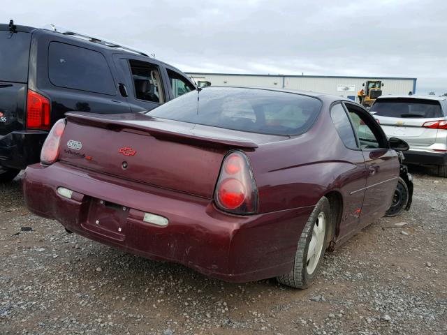 2G1WX15K629209606 - 2002 CHEVROLET MONTE CARL MAROON photo 4