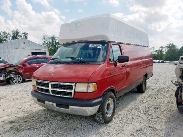 2B7HB21Y0RK149677 - 1994 DODGE RAM VAN B2 RED photo 2