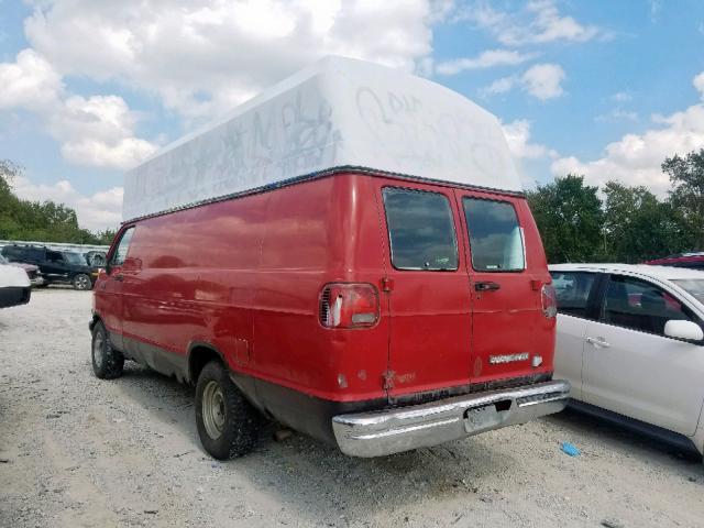 2B7HB21Y0RK149677 - 1994 DODGE RAM VAN B2 RED photo 3