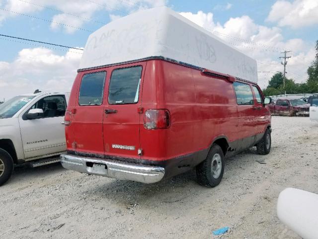 2B7HB21Y0RK149677 - 1994 DODGE RAM VAN B2 RED photo 4