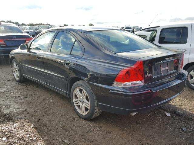 YV1RS592572604395 - 2007 VOLVO S60 2.5T BLACK photo 3