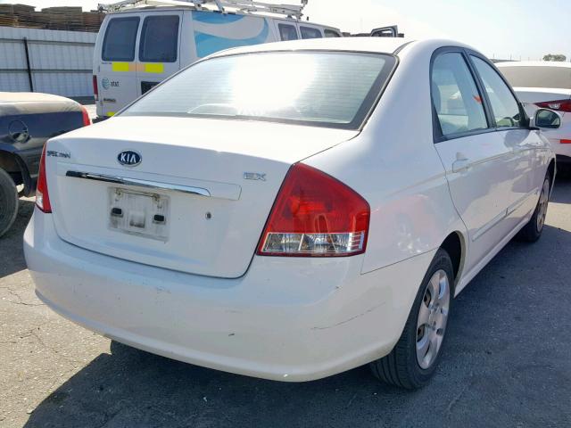 KNAFE222695667254 - 2009 KIA SPECTRA EX WHITE photo 4