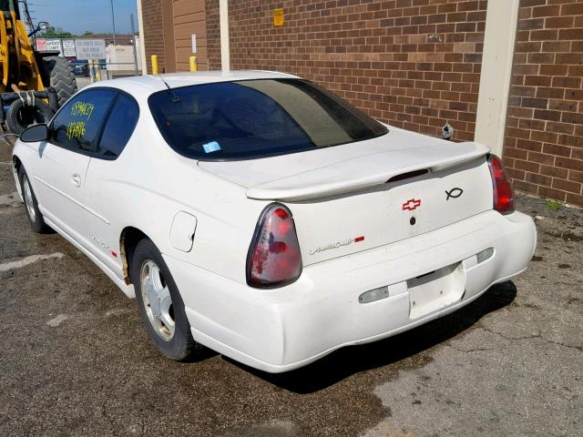 2G1WX15K129282284 - 2002 CHEVROLET MONTE CARL WHITE photo 3