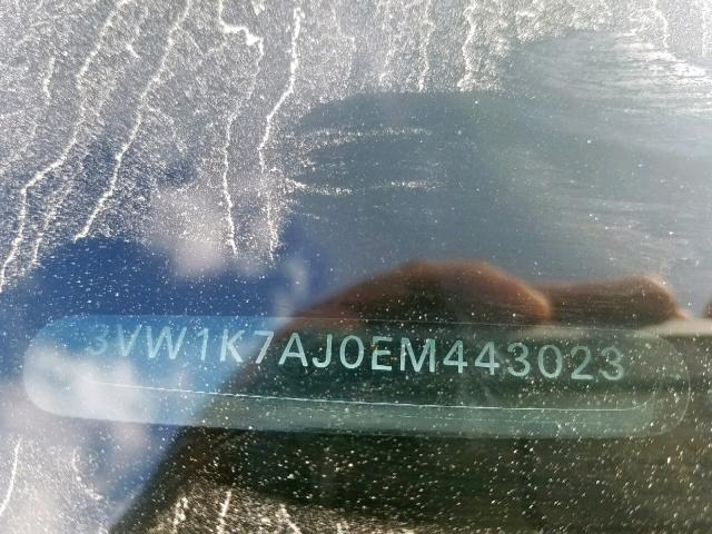 3VW1K7AJ0EM443023 - 2014 VOLKSWAGEN JETTA BASE 灰色 照片 10