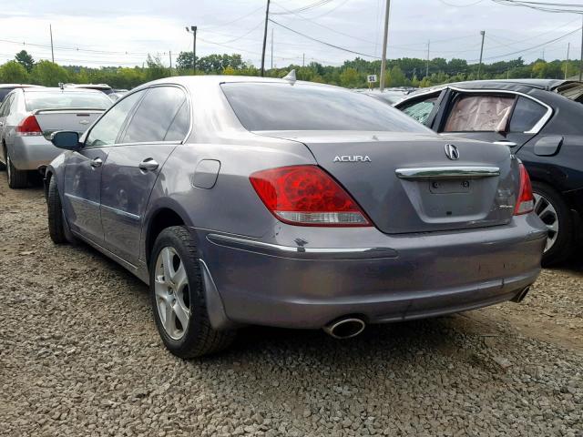 JH4KB16536C012368 - 2006 ACURA RL GRAY photo 3