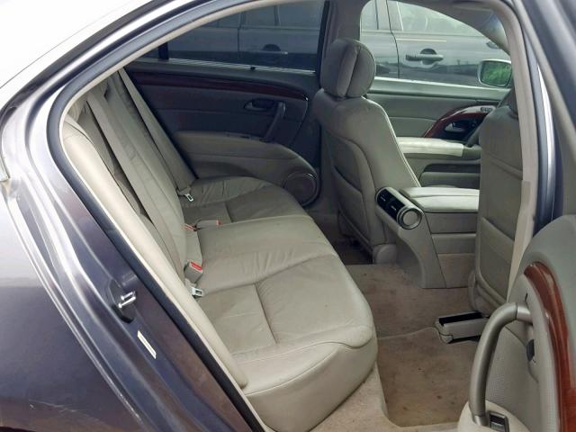 JH4KB16536C012368 - 2006 ACURA RL GRAY photo 6