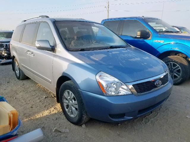 KNDMG4C77B6388258 - 2011 KIA SEDONA LX BLUE photo 1