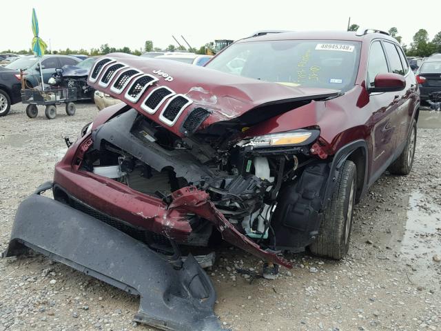 1C4PJLLB7JD607811 - 2018 JEEP CHEROKEE L BURGUNDY photo 2