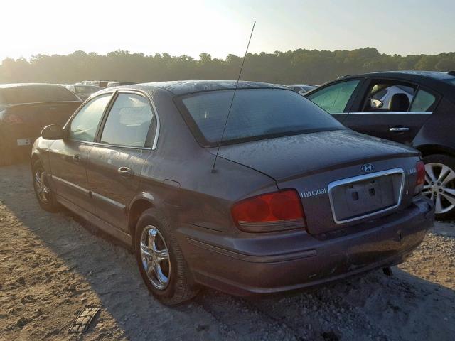 KMHWF25S82A590827 - 2002 HYUNDAI SONATA GL GRAY photo 3