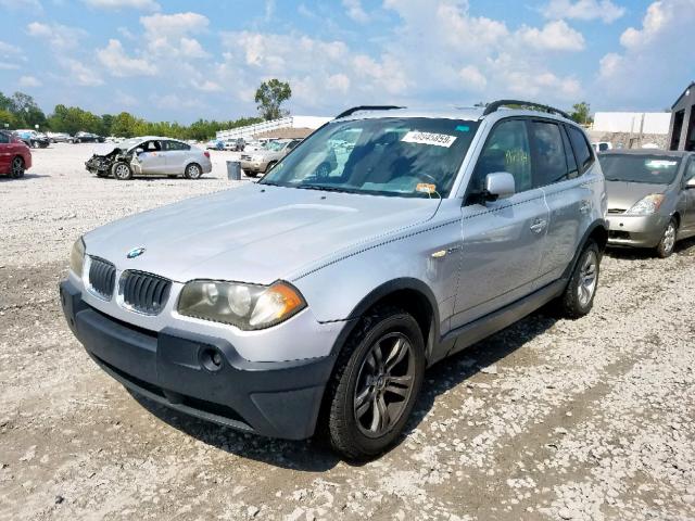 WBXPA93484WA62298 - 2004 BMW X3 3.0I GRAY photo 2