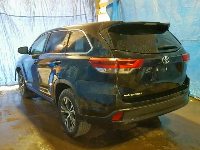 5TDZZRFH7JS247044 - 2018 TOYOTA HIGHLANDER BLACK photo 3