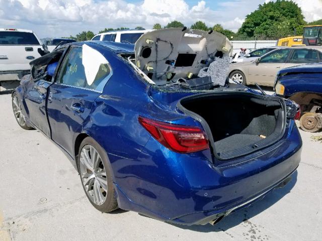 JN1EV7AP8JM591798 - 2018 INFINITI Q50 LUXE BLUE photo 3