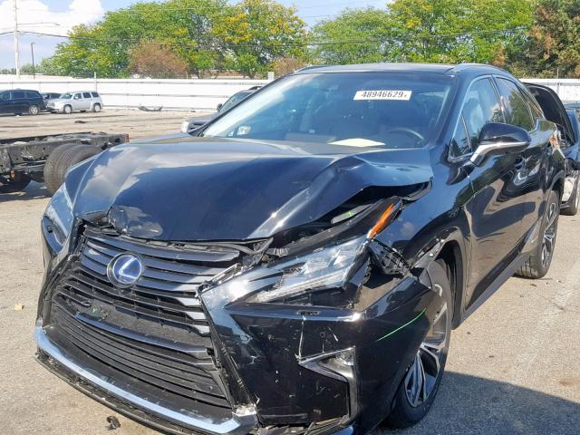 2T2BGMCA4GC005861 - 2016 LEXUS RX 450H BLACK photo 2