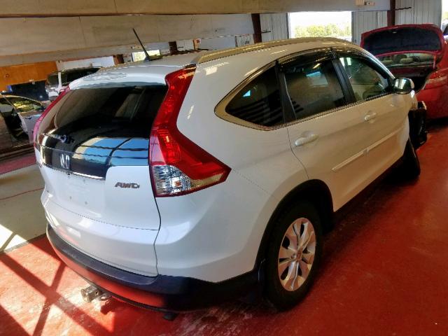 5J6RM4H77EL003904 - 2014 HONDA CR-V EXL WHITE photo 4