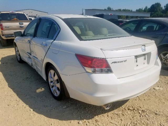 1HGCP36878A029218 - 2008 HONDA ACCORD EXL WHITE photo 3