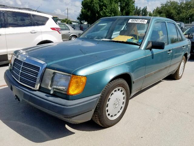 WDBEA30D1GA246386 - 1986 MERCEDES-BENZ 300 E TEAL photo 2