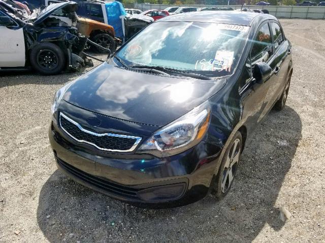 KNADN5A30D6189371 - 2013 KIA RIO EX BLACK photo 2