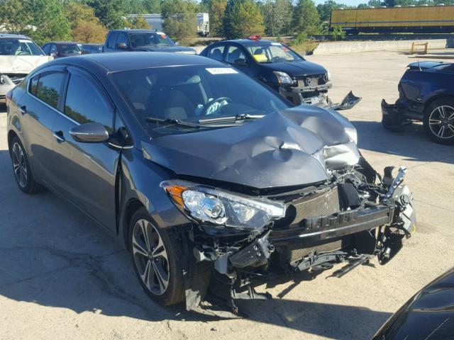 KNAFX4A82E5077235 - 2014 KIA FORTE EX SILVER photo 1