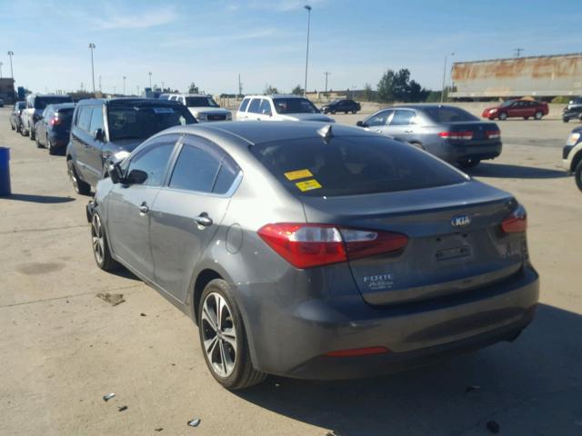 KNAFX4A82E5077235 - 2014 KIA FORTE EX SILVER photo 3