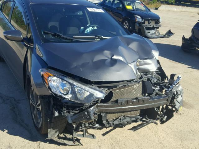 KNAFX4A82E5077235 - 2014 KIA FORTE EX SILVER photo 9