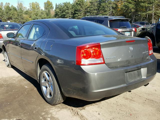 2B3CA3CV8AH100512 - 2010 DODGE CHARGER SX GRAY photo 3