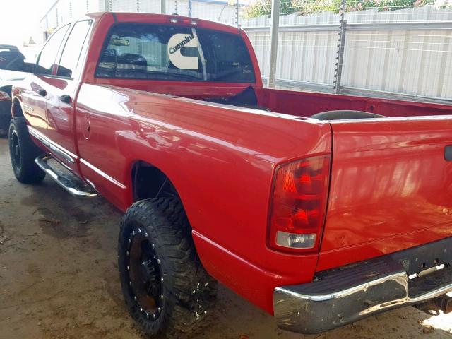 1D7KS28C96J155233 - 2006 DODGE RAM 2500 S წითელი ფოტო 3