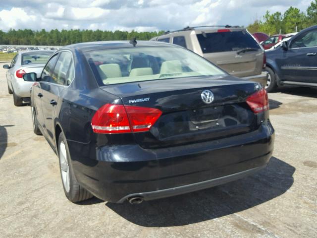 1VWBP7A32DC074950 - 2013 VOLKSWAGEN PASSAT SE BLACK photo 3