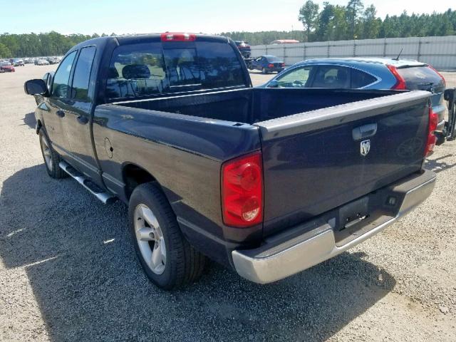 1D7HA18267S275114 - 2007 DODGE RAM 1500 S BLACK photo 3