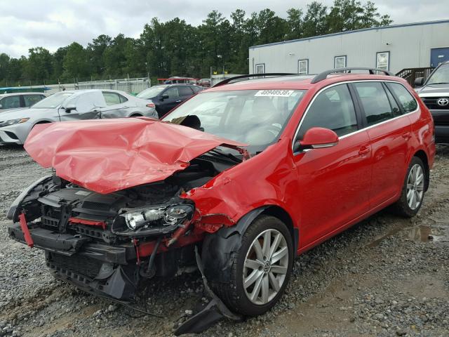 3VWPL7AJ7BM702416 - 2011 VOLKSWAGEN JETTA TDI RED photo 2