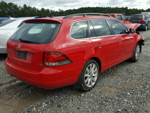 3VWPL7AJ7BM702416 - 2011 VOLKSWAGEN JETTA TDI RED photo 4