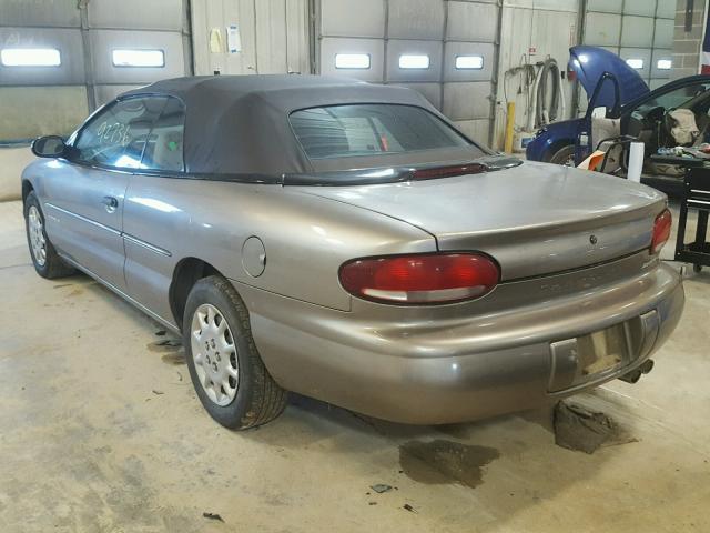 3C3EL45H8XT562409 - 1999 CHRYSLER SEBRING JX GRAY photo 3