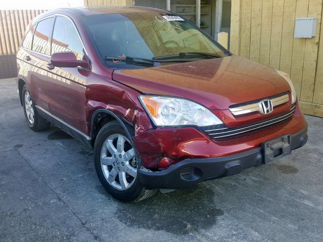 JHLRE48708C027228 - 2008 HONDA CR-V EXL BURGUNDY photo 1