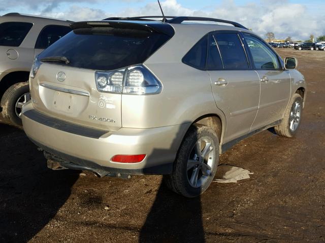 JTJHW31U960037607 - 2006 LEXUS RX 400 BEIGE photo 4