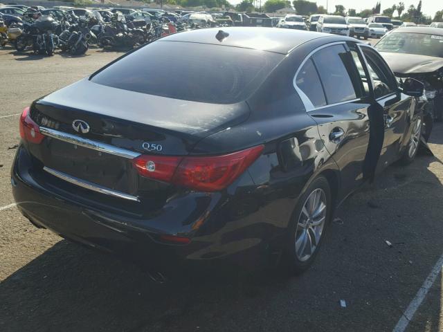 JN1BV7AP7EM688158 - 2014 INFINITI Q50 BASE BLACK photo 4