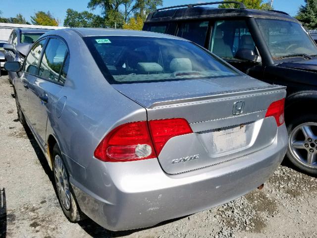 2HGFA15288H019377 - 2008 HONDA CIVIC DX SILVER photo 3