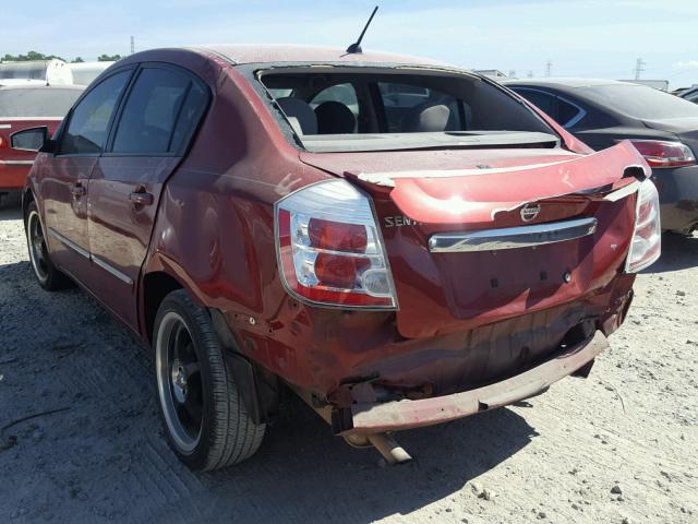 3N1AB6AP3BL632626 - 2011 NISSAN SENTRA 2.0 RED photo 3