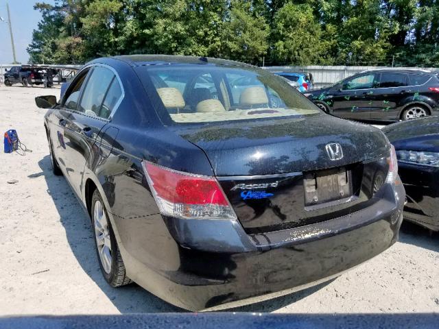 1HGCP268X8A101247 - 2008 HONDA ACCORD EXL BLACK photo 3