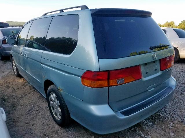 5FNRL18694B019540 - 2004 HONDA ODYSSEY EX BLUE photo 3