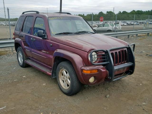 1J8GL58K12W161829 - 2002 JEEP LIBERTY LI BURGUNDY photo 1