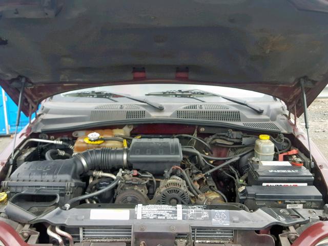 1J8GL58K12W161829 - 2002 JEEP LIBERTY LI BURGUNDY photo 7