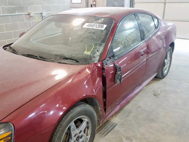 2G2WS522641193723 - 2004 PONTIAC GRAND PRIX Բորդո լուսանկար 9