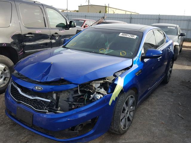 5XXGR4A60CG024834 - 2012 KIA OPTIMA SX BLUE photo 2