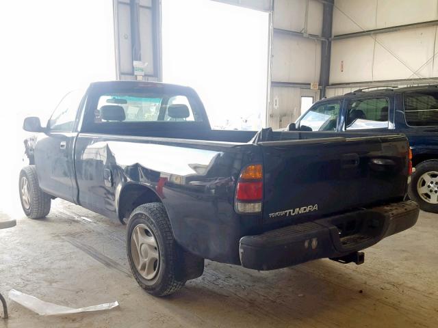 5TBJN32162S291173 - 2002 TOYOTA TUNDRA BLACK photo 3