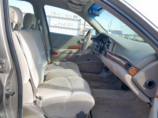 1G4HP54K01U143530 - 2001 BUICK LESABRE CU BEIGE photo 5