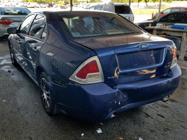 3FAFP07166R179034 - 2006 FORD FUSION SE BLUE photo 3